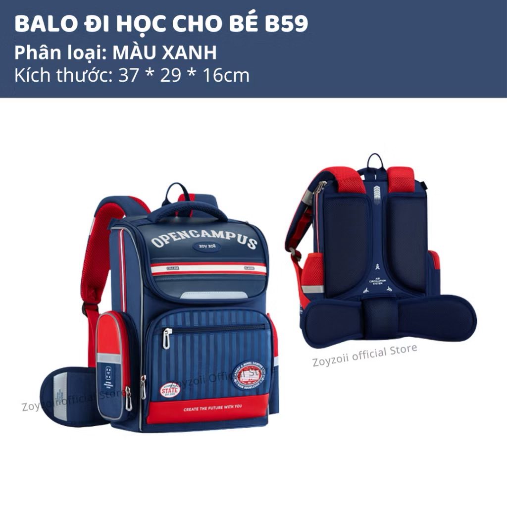 BALO ĐI HỌC CẶP CHỐNG GÙ CHÍNH HÃNG ZOYZOII BACKPACK, CẶP ĐI HỌC CAO CẤP DÀNH CHO BÉ TRAI BÉ GÁI