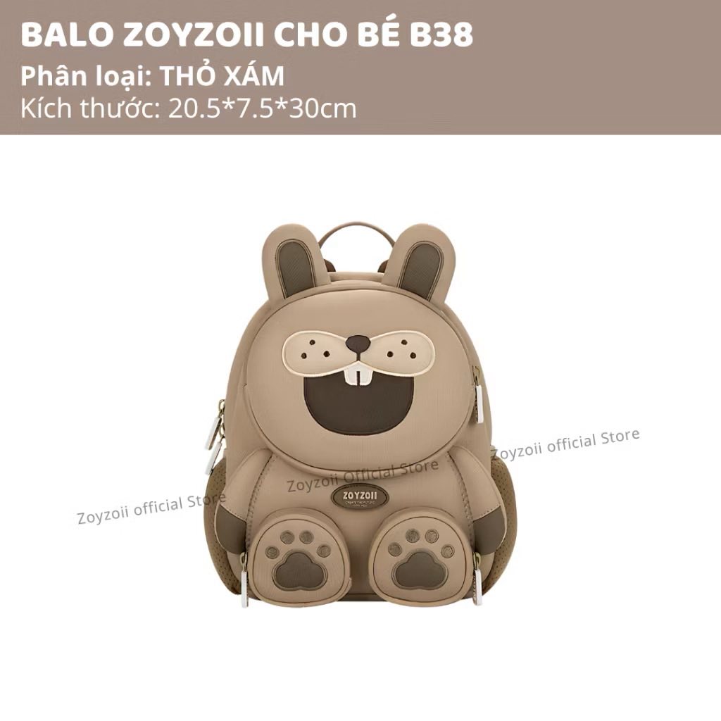 BALO ĐI HỌC CHO BÉ ZOYZOII FOREST ANIMAL BACKPACK HÌNH ĐỘNG VẬT RỪNG CHO BÉ TRAI , BÉ GÁI MẦM NON