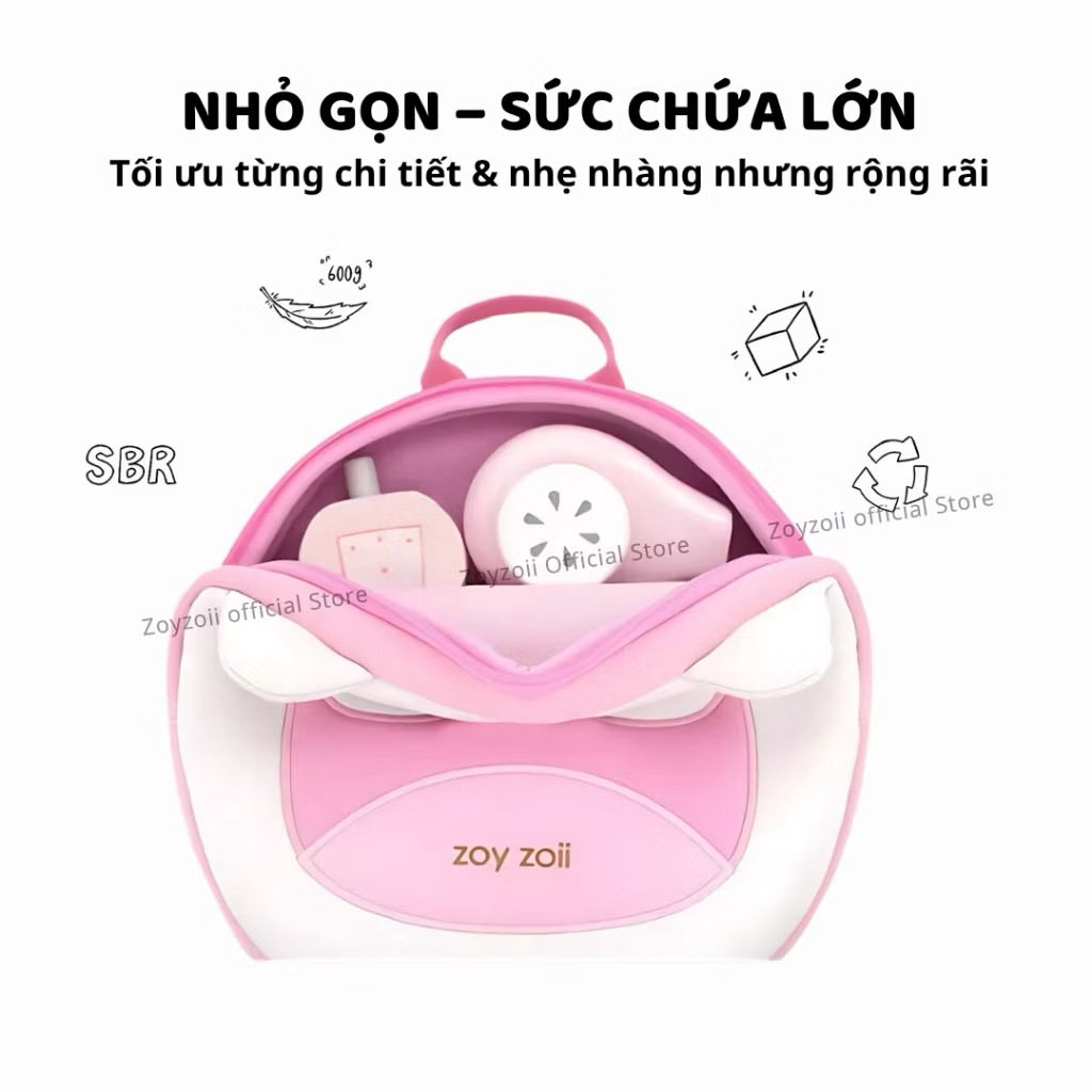 BALO CHO BÉ MẦM NON CHÍNH HÃNG CAO CẤP ZOYZOII ANIMAL SERIES SAFETY BACKPACK CHO BÉ ĐI HỌC KÈM DÂY ĐEO CHỐNG LẠC MÃ B32