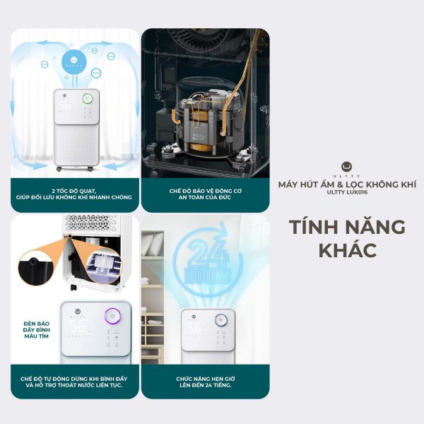 MÁY HÚT ẨM VÀ LỌC KHÔNG KHÍ U - ULTTY LUK016