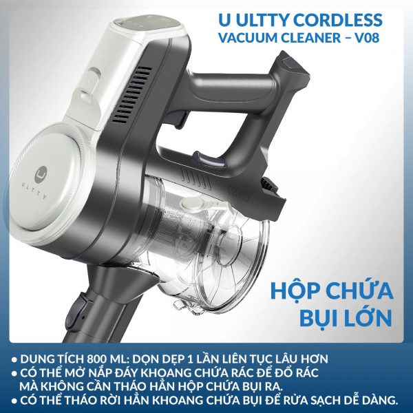 MÁY HÚT BỤI VÀ LAU NHÀ U-ULTTY V08 6IN1
