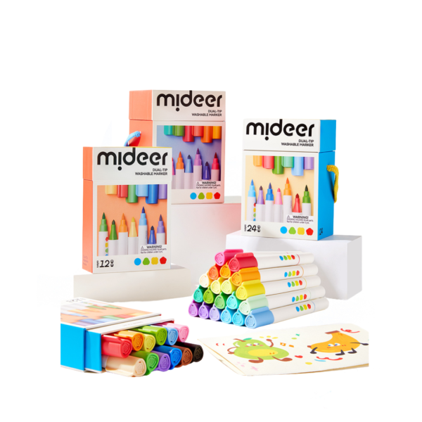 BÚT MÀU DẠ NƯỚC ACRYLIC MARKERS DUAL-TIP WASHING - MIDEER
