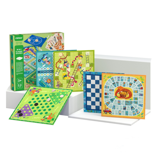 BỘ CỜ TRÍ TUỆ CỔ ĐIỂN 32 IN 1 - MIDEER