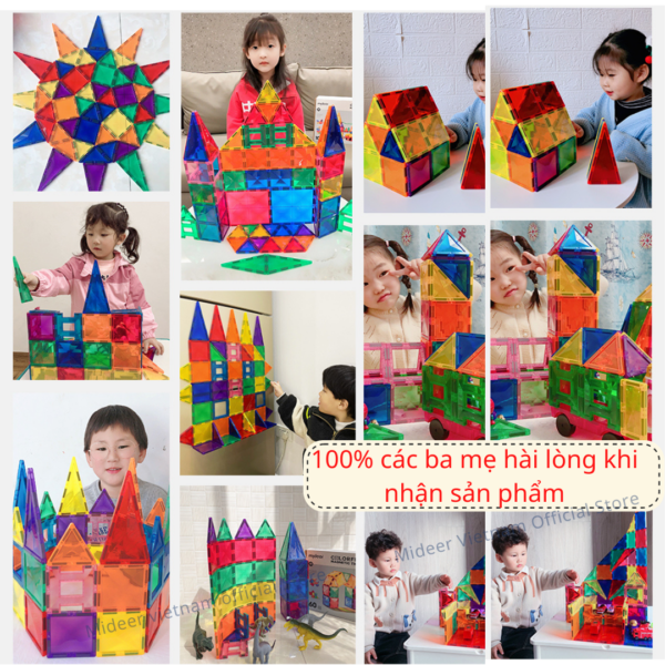 NAM CHÂM ÁNH SÁNG COLORFUL MAGNETIC TILES - MIDEER