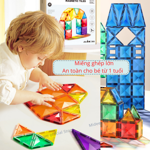 NAM CHÂM ÁNH SÁNG COLORFUL MAGNETIC TILES - MIDEER