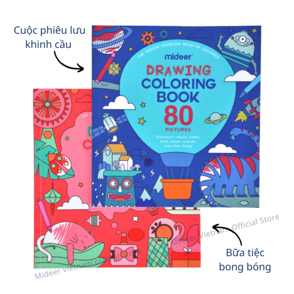 ĐỒ CHƠI THỦ CÔNG 80 BỨC TRANH TÔ MÀU - MIDEER