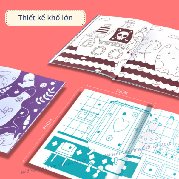 ĐỒ CHƠI THỦ CÔNG 80 BỨC TRANH TÔ MÀU - MIDEER