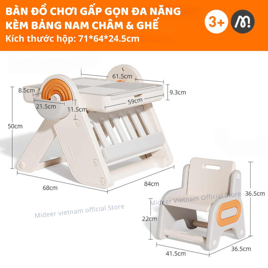 BÀN GẤP GỌN ĐA NĂNG MULTIFUNCTIONAL BLOCK TABLE - MIDEER