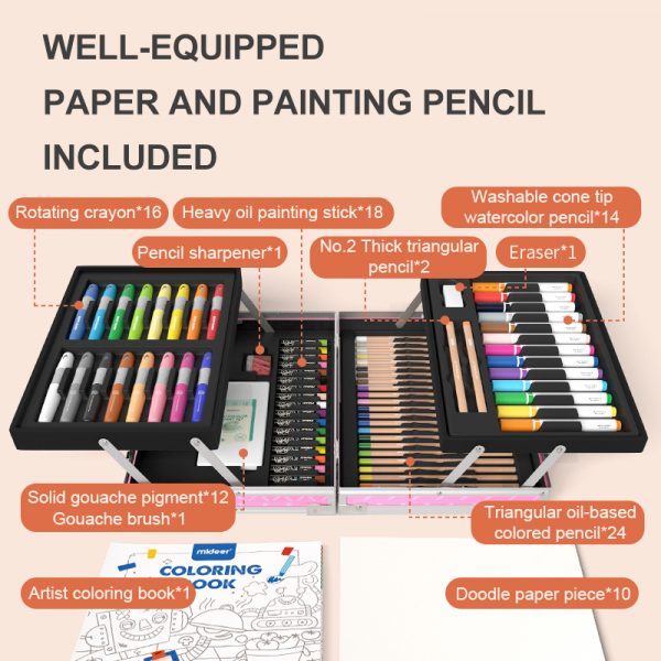 BỘ BÚT MÀU HỮU CƠ ARTIST SUITCASE MÀU XANH - MIDEER