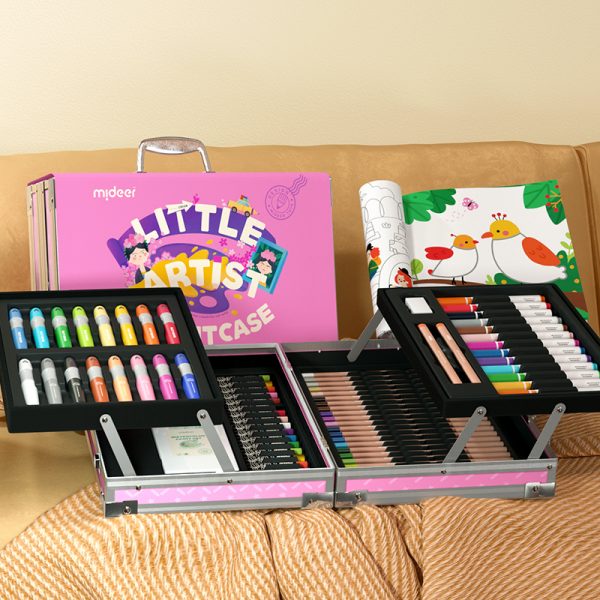 BỘ BÚT MÀU HỮU CƠ ARTIST SUITCASE MÀU XANH - MIDEER