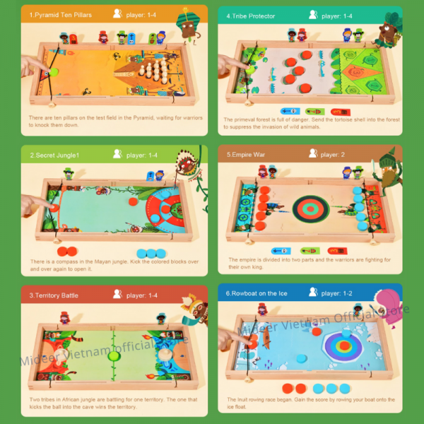 BỘ CỜ BÚNG ĐỐI KHÁNG CAO CẤP CHO BÉ 10IN1 - MIDEER