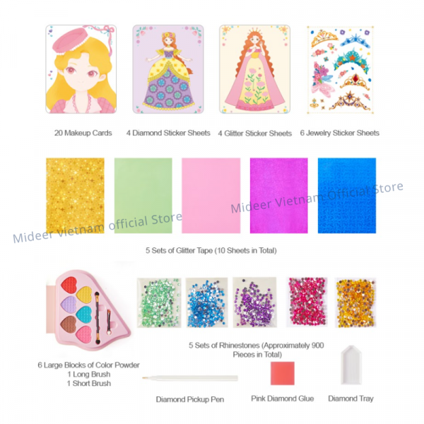 BỘ THIẾT KẾ & TRANG ĐIỂM CÔNG CHÚA  - MIDEER