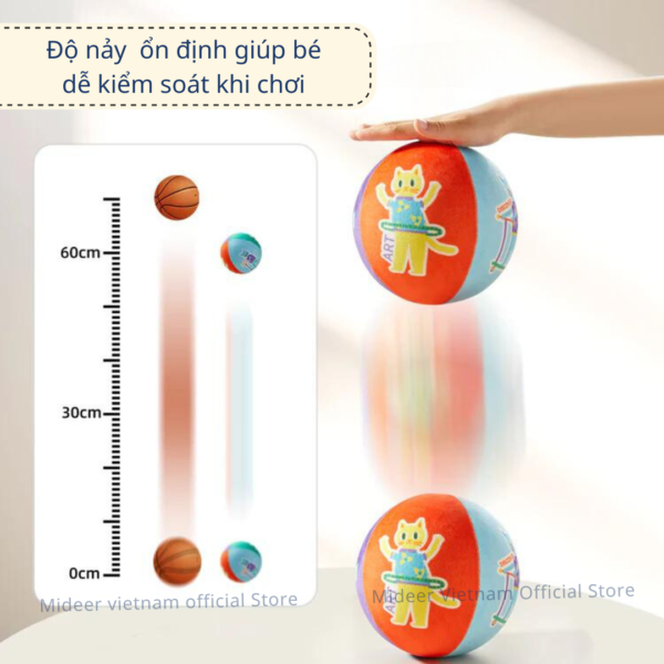 BÓNG VẢI MỀM CHO BÉ SILENT BOUNCY BALL - MIDEER