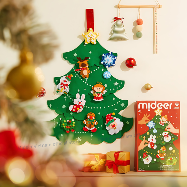 CÂY THÔNG NOEL VẢI KÈM TÚI MÙ TRANG TRÍ - MIDEER