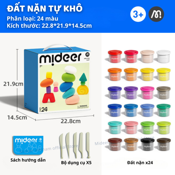 ĐẤT NẶN TỰ KHÔ CHO BÉ - MIDEER