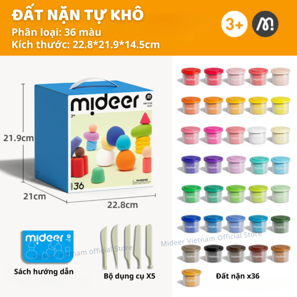 ĐẤT NẶN TỰ KHÔ CHO BÉ - MIDEER