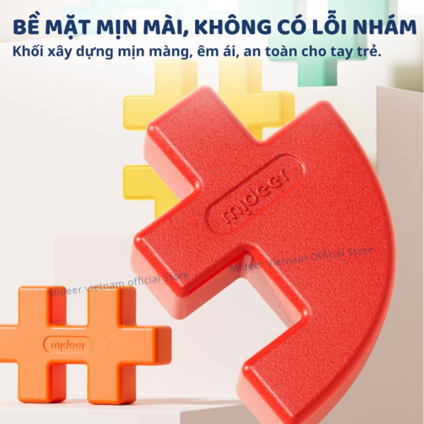 ĐỒ CHƠI LẮP GHÉP KHỐI HÌNH 3D WAFFLE BUILDING BLOCKS- MIDEER