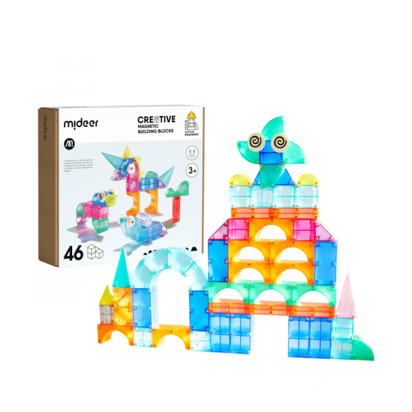 ĐỒ CHƠI XẾP HÌNH KHỐI NAM CHÂM ÁNH SÁNG CREATIVE MAGNETIC BUILDING BLOCKS - MIDEER
