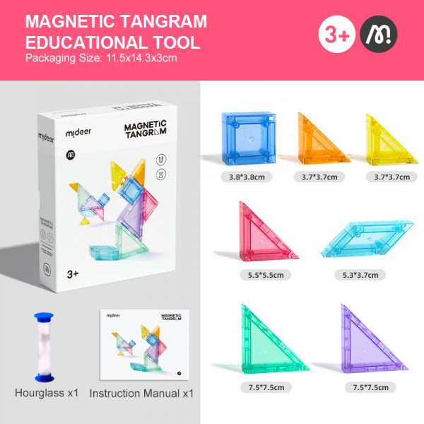 ĐỒ CHƠI XẾP HÌNH KHỐI NAM CHÂM ÁNH SÁNG CREATIVE MAGNETIC BUILDING BLOCKS - MIDEER