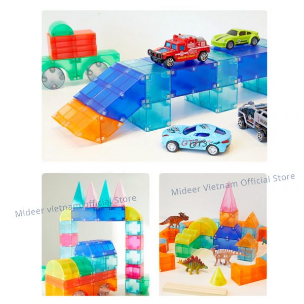 ĐỒ CHƠI XẾP HÌNH KHỐI NAM CHÂM ÁNH SÁNG CREATIVE MAGNETIC BUILDING BLOCKS - MIDEER
