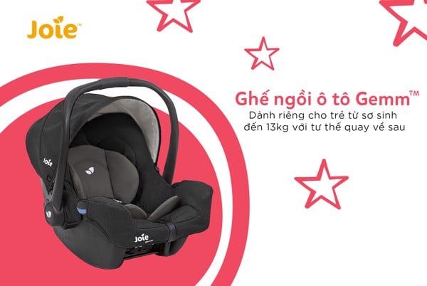 GHẾ NGỒI Ô TÔ GEMM PEBBLE - JOIE BABY