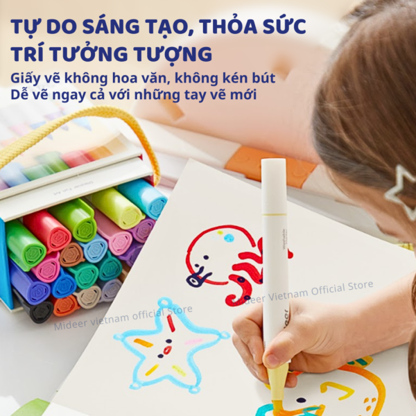 TẬP GIẤY VẼ A4 DOODLE DRAWING - MIDEER
