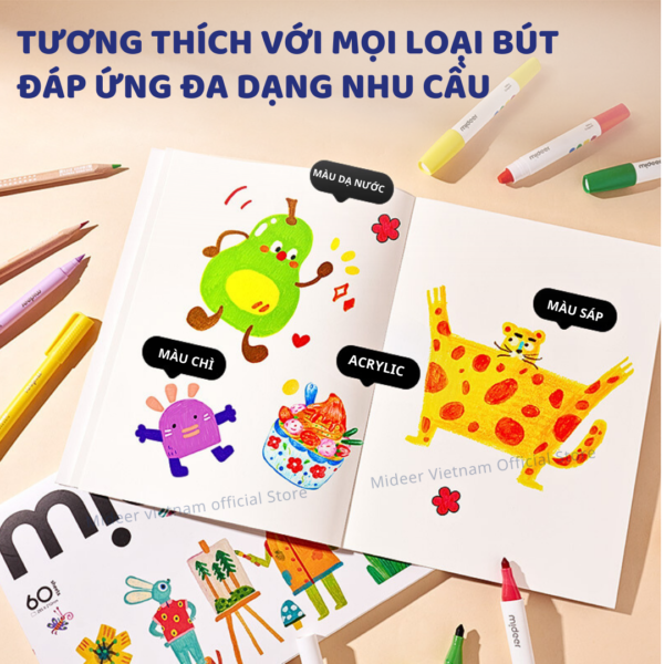 TẬP GIẤY VẼ A4 DOODLE DRAWING - MIDEER