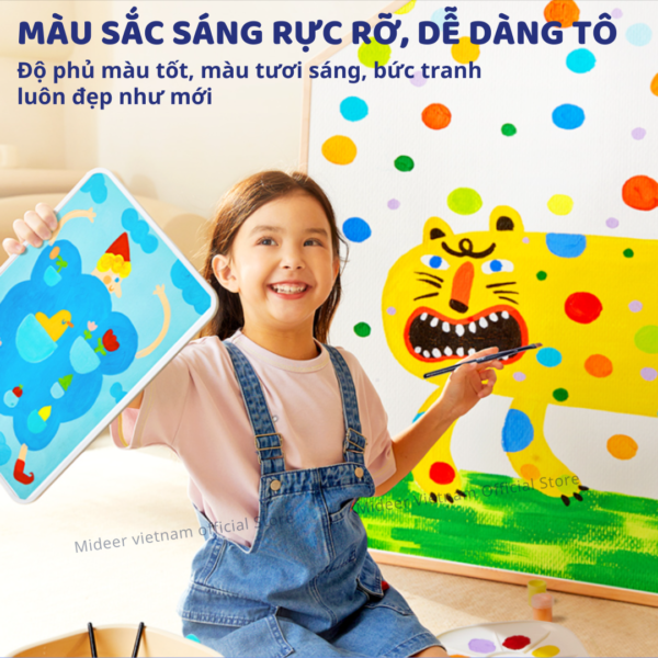 MÀU VẼ SƠN DẦU ACRYLIC PORTABLE GOUACHE PAINT BUCKET SET - MIDEER