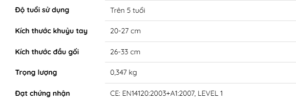 BỘ BẢO VỆ CHÂN TAY SIZE S - SCOOT AND RIDE