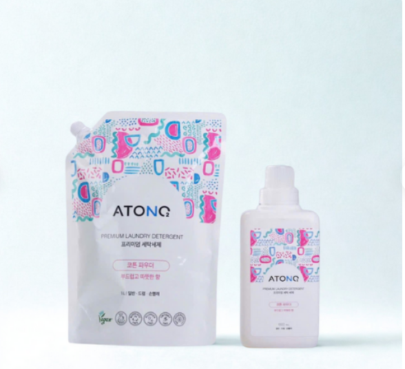NƯỚC GIẶT THUẦN CHAY CAO CẤP HƯƠNG COTTON POWDER CHO BÉ TỪ 0M+ (TÚI) - ATONO2