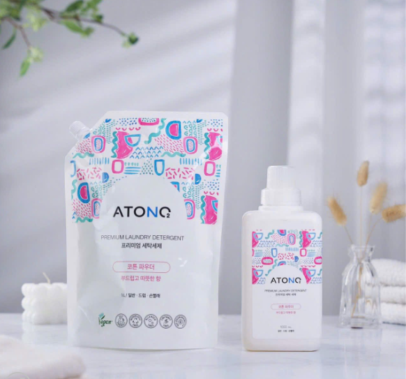 NƯỚC GIẶT THUẦN CHAY CAO CẤP HƯƠNG COTTON POWDER CHO BÉ TỪ 0M+ (TÚI) - ATONO2