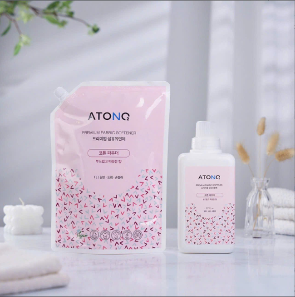 NƯỚC XẢ VẢI THUẦN CHAY CAO CẤP HƯƠNG COTTON POWDER CHO BÉ TỪ 0M+ (TÚI) - ATONO2