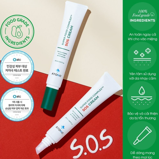 KEM PHỤC HỒI CHUYÊN BIỆT SOS CREAM CHO BÉ TỪ 0M+ (20ML) - ATONO2