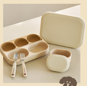 SET KHAY ĂN DẶM SILICONE BẠCH KIM CAO CẤP - DONO&DONO