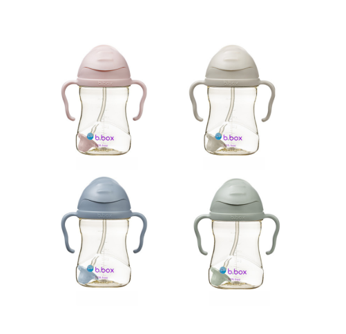 BÌNH NƯỚC PPSU 360 ĐỘ CÓ VAN CHỐNG SẶC VÀ TAY CẦM CHO BÉ TẬP UỐNG NƯỚC 240ML - B.BOX