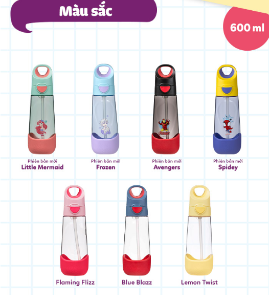 BÌNH NƯỚC TRITAN CAO CẤP SIÊU BỀN CÓ VAN CHỐNG SẶC CHO BÉ - B.BOX