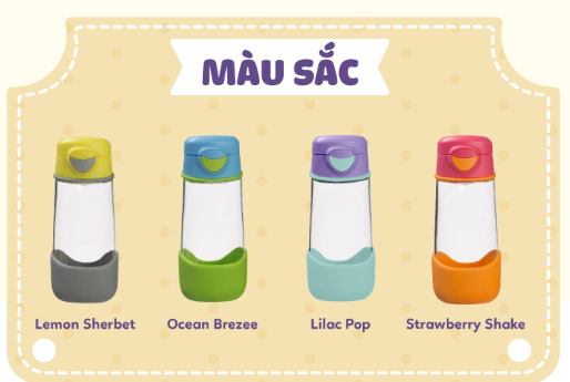 BÌNH NƯỚC VÒI SILICONE CHẤT LIỆU TRITAN CAO CẤP, CÓ VAN CHỐNG SẶC CHO BÉ - B.BOX