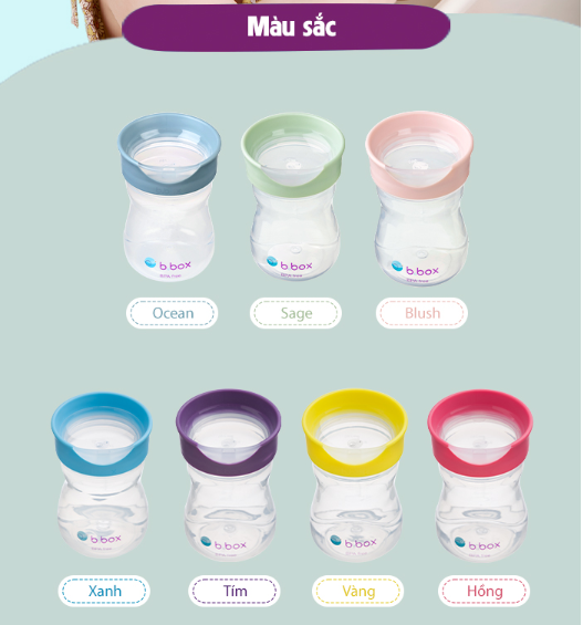 CỐC NHỎ CHO BÉ TẬP UỐNG NƯỚC CHẤT LIỆU PP 240ML - B.BOX