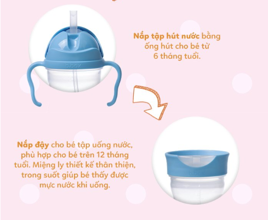 BỘ BÌNH NƯỚC 4 NẮP TIỆN DỤNG CHO BÉ - B.BOX