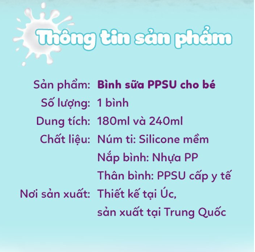 BÌNH SỮA PPSU CHỐNG ĐẦY HƠI CHO BÉ - B.BOX