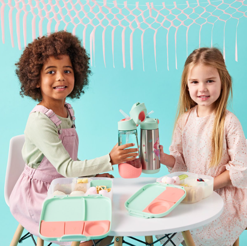 SET HỘP CƠM TRƯ/ĐỒ ĂN VẶT, TÚI ĐỰNG HỘP CƠM VÀ BÌNH NƯỚC PHIÊN BẢN LITTLE MERMAID CHO BÉ - B.BOX