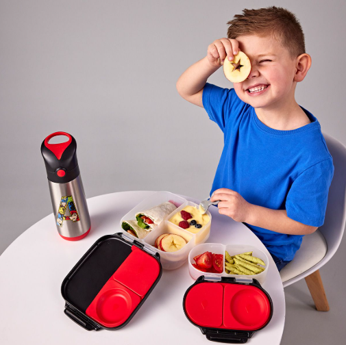 SET HỘP CƠM TRƯ/ĐỒ ĂN VẶT, TÚI ĐỰNG HỘP CƠM VÀ BÌNH NƯỚC PHIÊN BẢN AVENGERS CHO BÉ - B.BOX