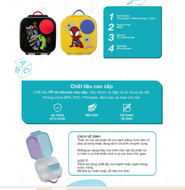 HỘP CƠM MINI CHO BÉ - B.BOX