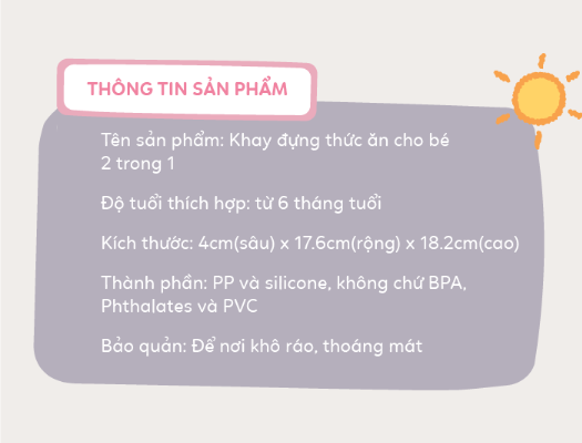 KHAY ĐỰNG THỨC ĂN CHO BÉ 2IN1- B.BOX
