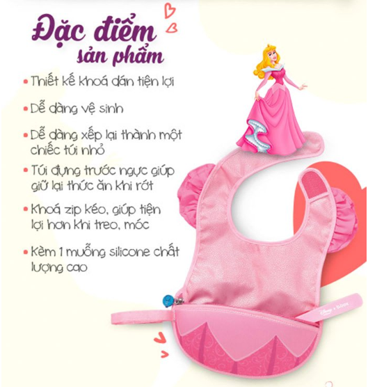 YẾM ĂN DẶM PHIÊN BẢN DISNEY TẶNG KÈM MỘT MUỖNG SILICONE CHO BÉ- B.BOX