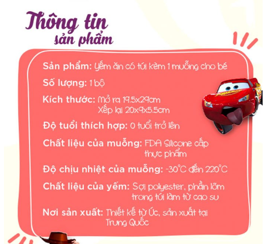 YẾM ĂN DẶM PHIÊN BẢN DISNEY TẶNG KÈM MỘT MUỖNG SILICONE CHO BÉ- B.BOX