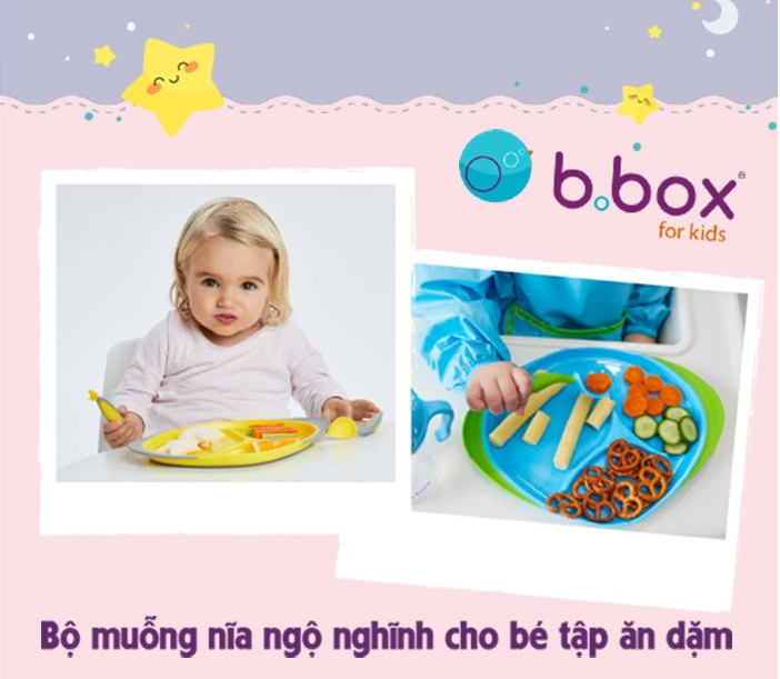 BỘ MUỖNG NĨA NGỘ NGHĨNH CHO BÉ TẬP ĂN DẶM- B.BOX