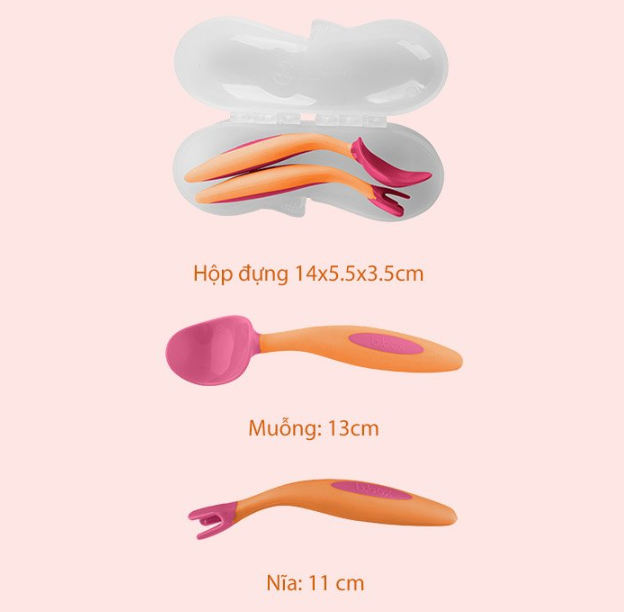 BỘ MUỖNG NĨA NGỘ NGHĨNH CHO BÉ TẬP ĂN DẶM- B.BOX