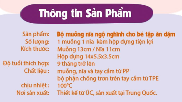 BỘ MUỖNG NĨA NGỘ NGHĨNH CHO BÉ TẬP ĂN DẶM- B.BOX