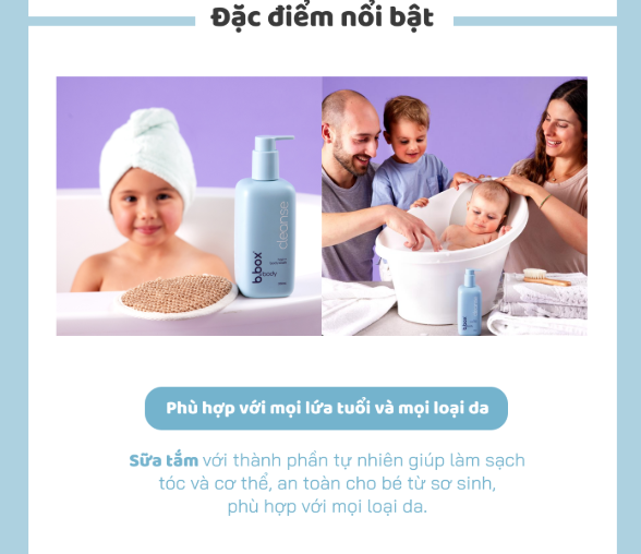 SỮA TẮM GỘI TOÀN THÂN CHO BÉ SƠ SINH 350ML - B.BOX